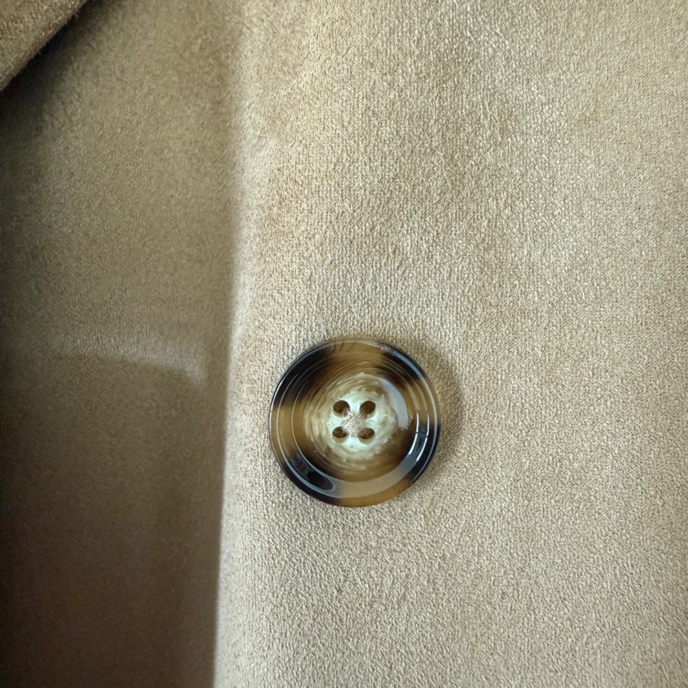 Abercrombie & Fitch Classic Camel Suede Trench Coat - Picture 5 of 7